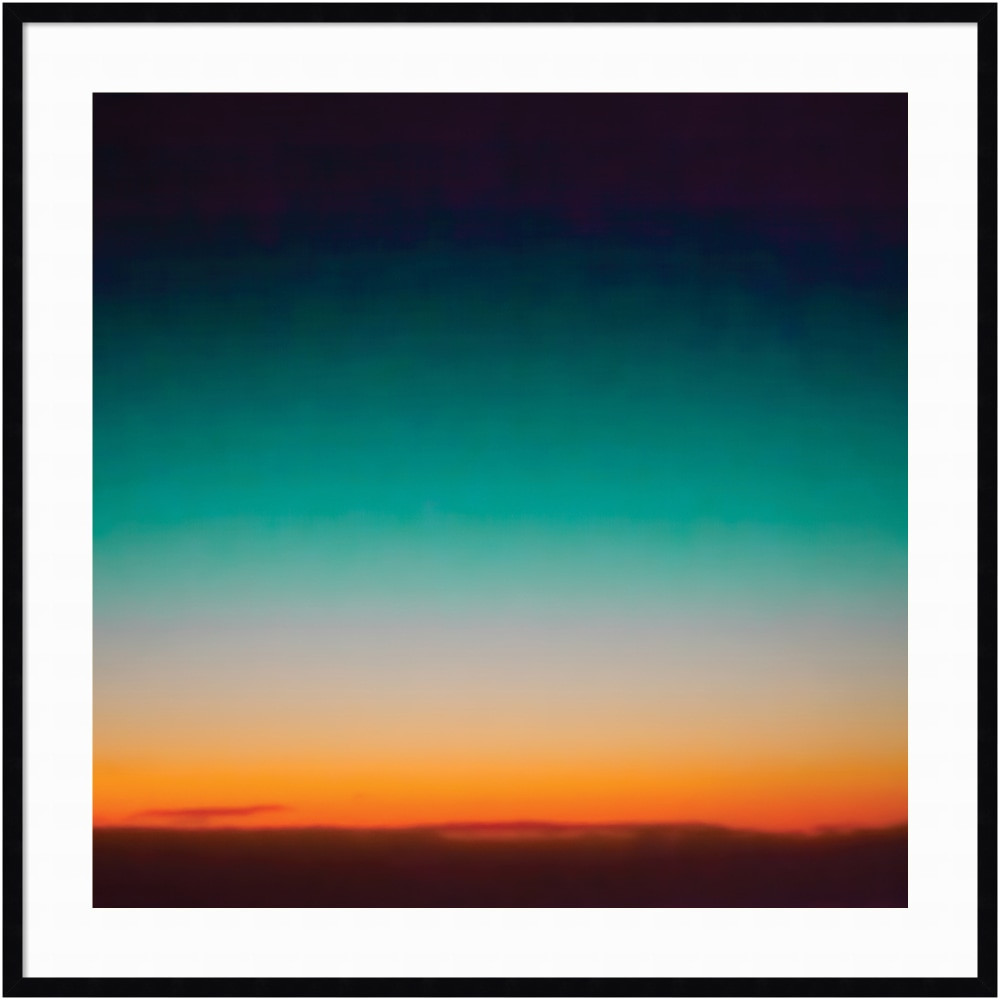 UNIEK INC. Amanti Art A42705446536  Sunrise Flying by Caroline Mint Wood Framed Wall Art Print, 41inW x 41inH, Black