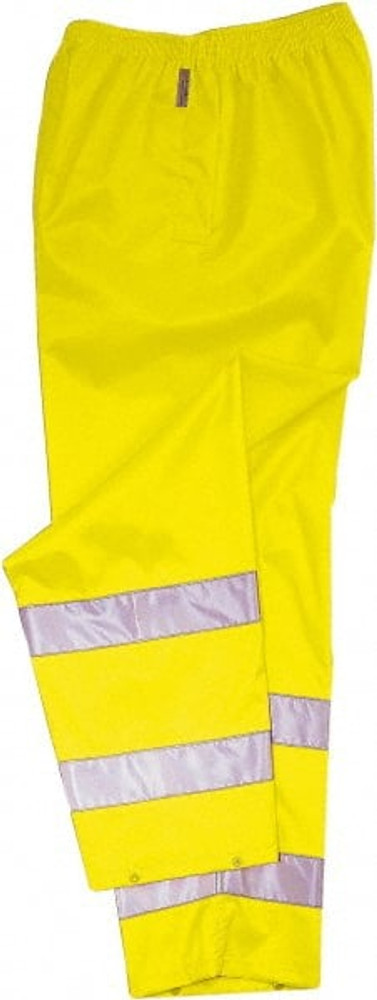 Ergodyne 24423 Rain Pants: Polyester, Drawcord Closure, Lime, Medium