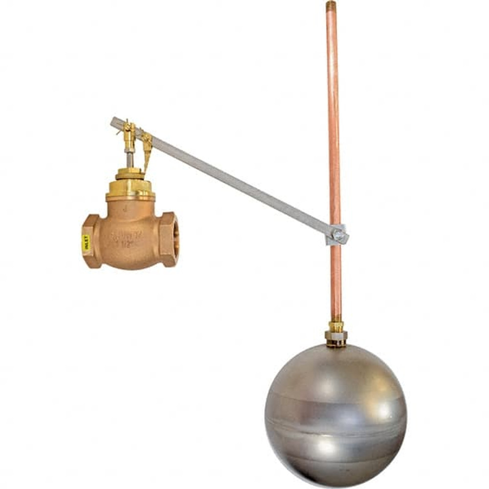 Control Devices GHL150-GR 1-1/2" Pipe, Brass & Bronze, Globe Pattern-Single Seat, Mechanical Float Valve