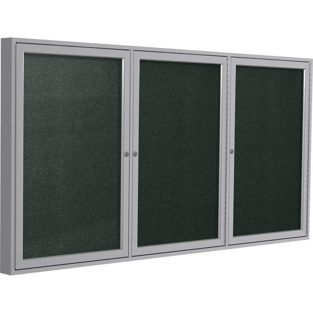 Ghent Manufacturing, Inc Ghent PA34896VX183 Ghent 3 Door Enclosed Vinyl Bulletin Board with Satin Frame