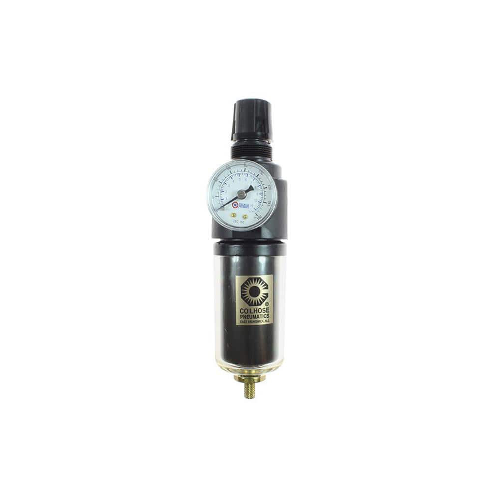 Coilhose Pneumatics 26FC3-GS FRL Combination Unit: 3/8 NPT, Compact, 1 Pc Filter/Regulator with Pressure Gauge