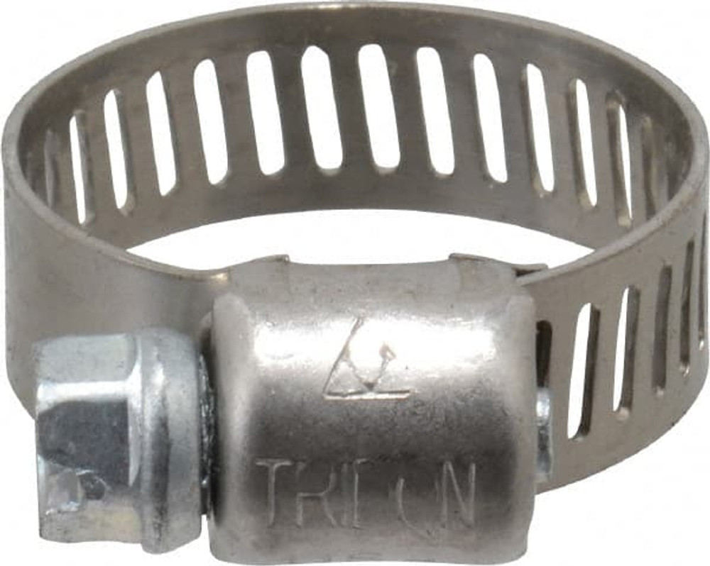 IDEAL TRIDON 6206051 Worm Gear Clamp: SAE 6, 5/16 to 7/8" Dia, Stainless Steel Band