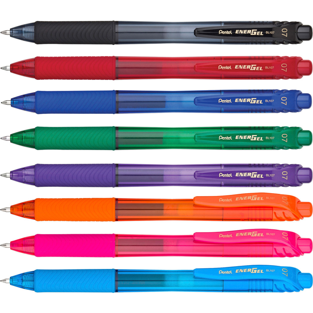 Pentel of America, Ltd EnerGel BL107CRBP8M EnerGel EnerGel-X Retractable Gel Pens