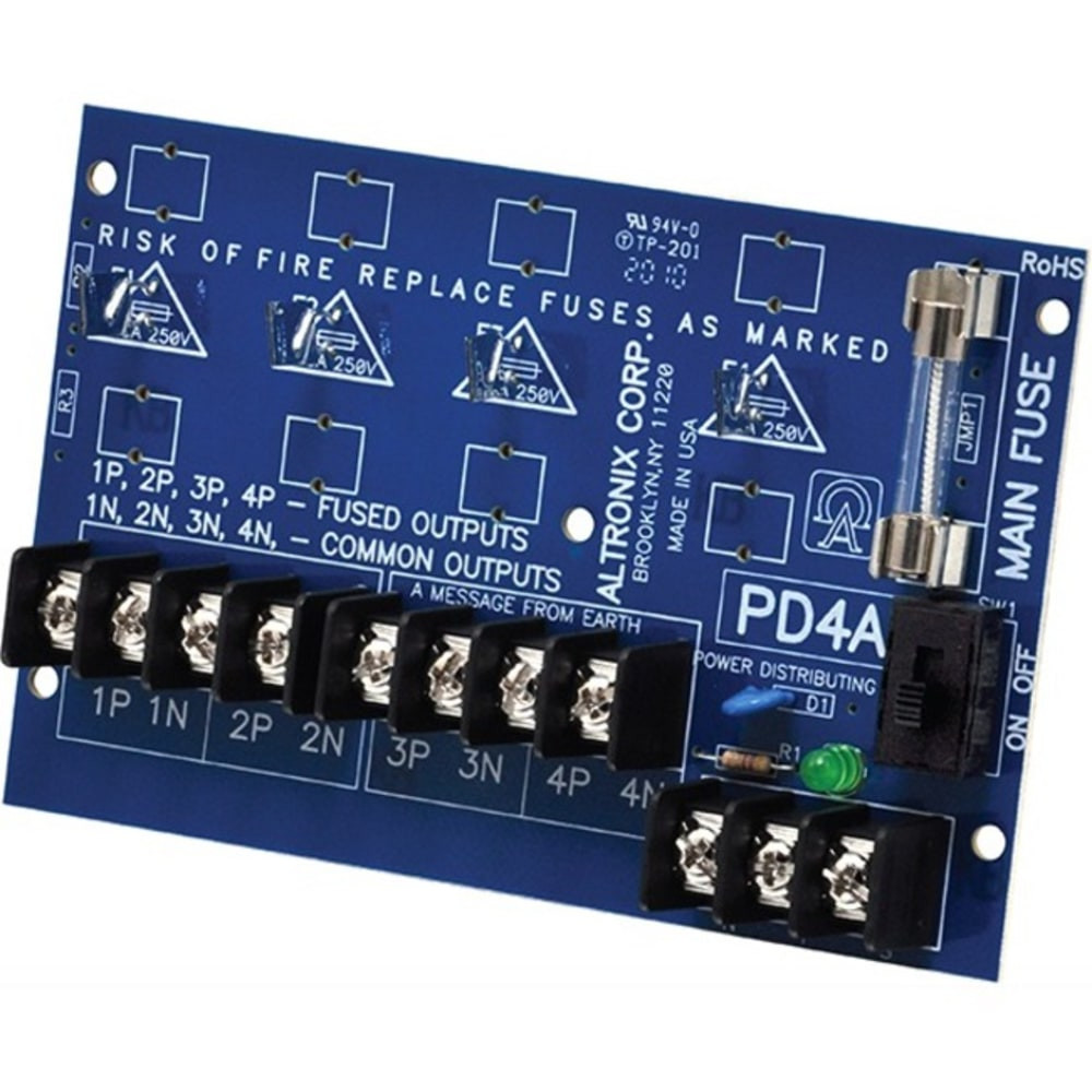 ALTRONIX CORPORATION PD4CB Altronix PD4CB Power Distribution Module - 12 V DC, 24 V DC