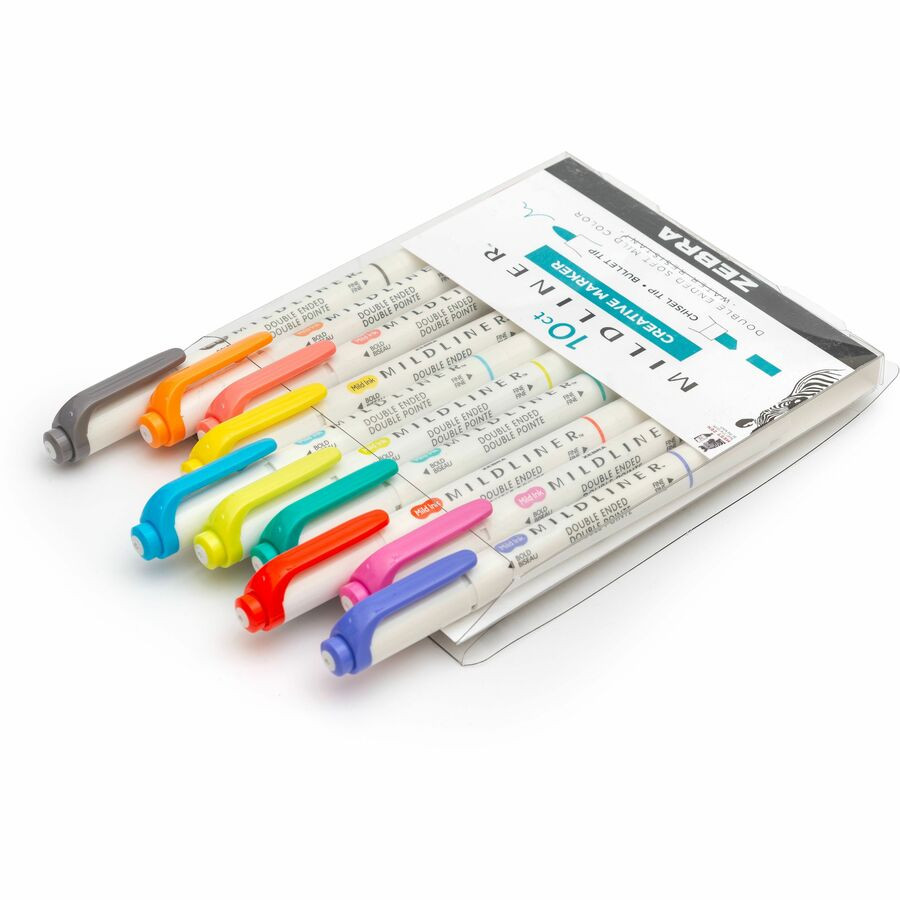 Zebra Pen Corporation Zebra 78501 Zebra Pen Mildliner Double-ended Assorted Highlighter Set 10PK