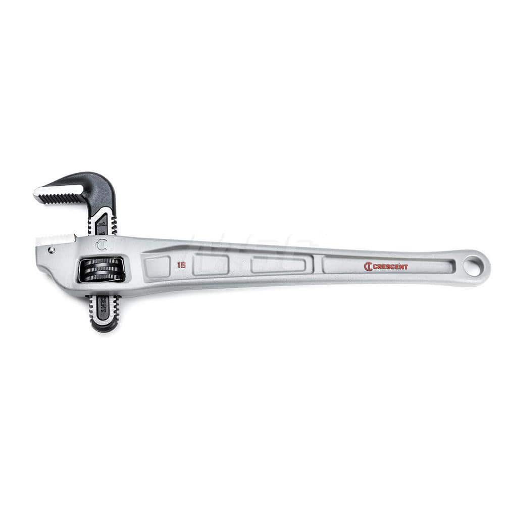 Crescent CAPW18F Offset Pipe Wrench: 18" OAL, Aluminum
