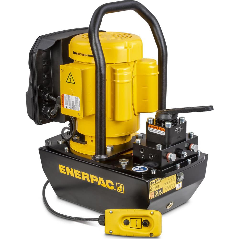 Enerpac ZE2108DB Power Hydraulic Pumps & Jacks; Type: Electric Hydraulic Pump ; 1st Stage Pressure Rating: 10000psi ; 2nd Stage Pressure Rating: 10000psi ; Pressure Rating (psi): 10000 ; Oil Capacity: 1.8 gal ; Actuation: Single Acting
