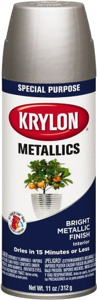 Krylon K01401777 Metallic Spray Paint: Silver, Gloss, 16 oz