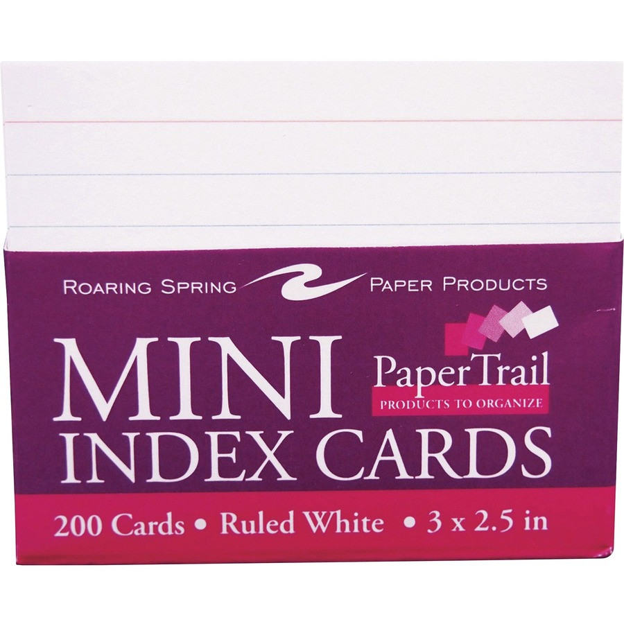 Roaring Spring Paper Products Roaring Spring 28041cs Roaring Spring PaperTrail Ruled Index Cards