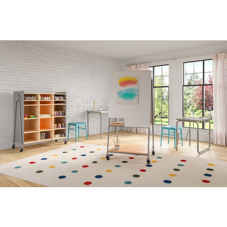 Safco Products Safco 1221GR Safco AlphaBetter 2.0 Height - Adjustable Student Desk with Pendulum Bar 22"-30"