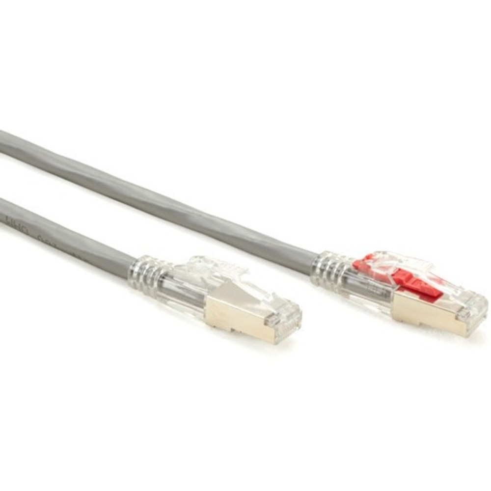 Black Box Corporation Black Box C6APC80S-GY-15 Black Box CAT6A 650-MHz Locking Snagless Patch Cable