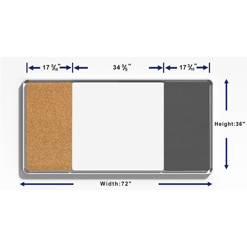 Lorell 18322 Lorell Mounting Frame for Whiteboard - Silver