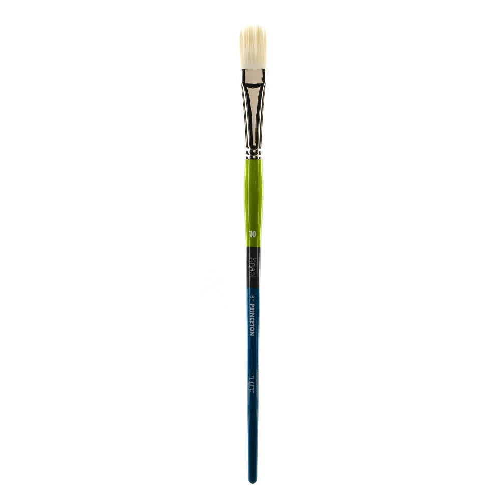 PRINCETON ARTIST BRUSH CO. Princeton 9800FB-10  Snap Paint Brush, Series 9800, Size 10, Filbert, White Taklon, Synthetic, Multicolor