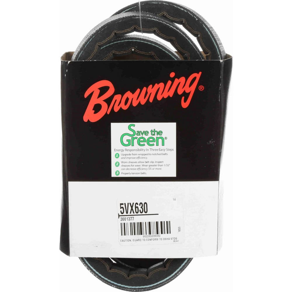 Browning 5VX630 V-Belt: Section 5VX, 63" Outside Length, 5/8" Belt Width