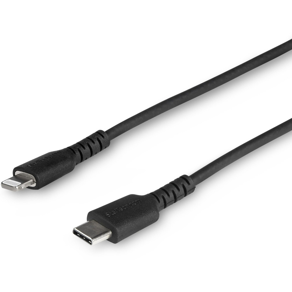 StarTech.com RUSBCLTMM1MB StarTech.com 3 foot/1m Durable Black USB-C to Lightning Cable, Rugged Heavy Duty Charging/Sync Cable for Apple iPhone/iPad MFi Certified