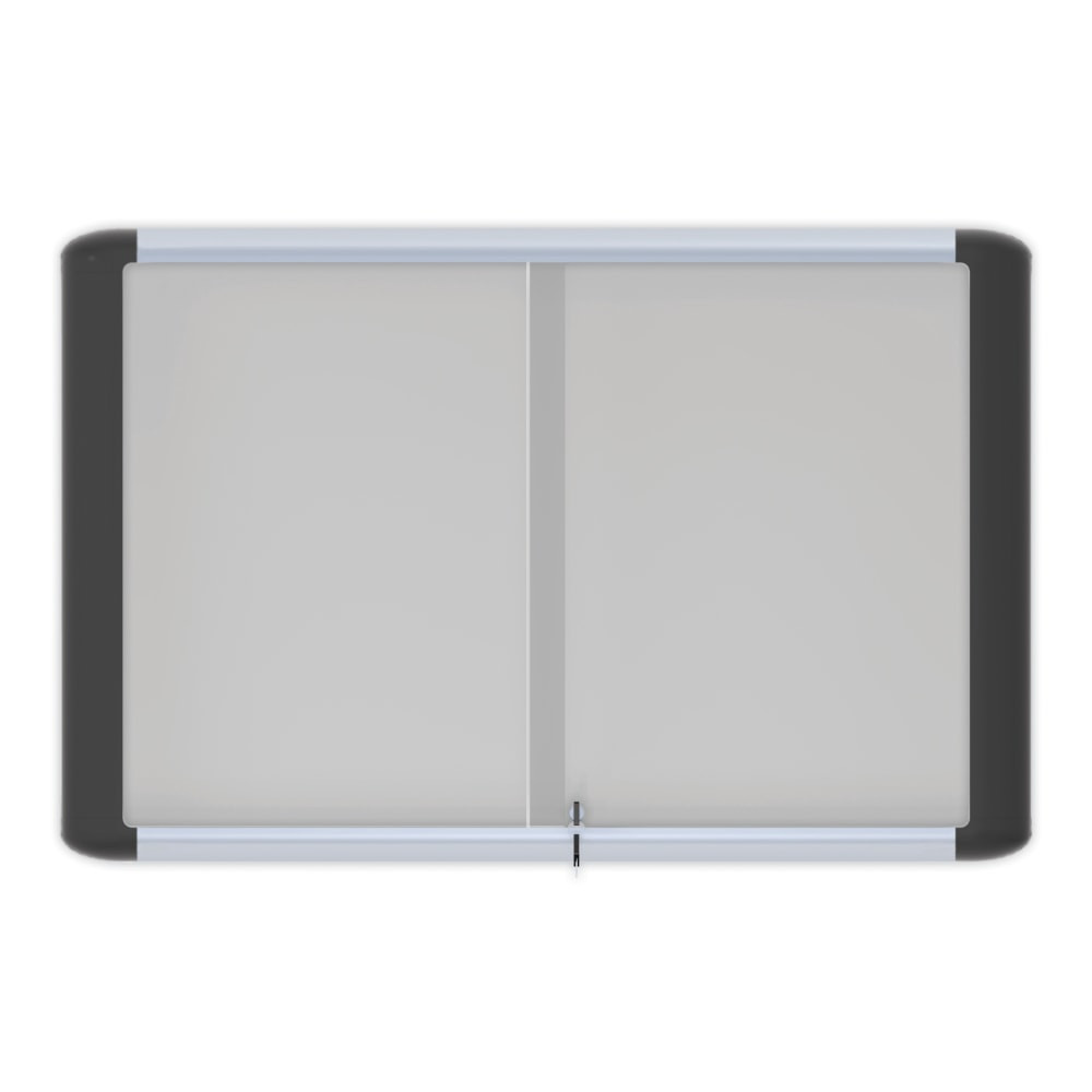 BI-SILQUE VISUAL COMM.PROD. VT640109630 MasterVision Platinum Pure Magnetic Dry-Erase Enclosed Whiteboard, Sliding Door, 36in x 48in, Aluminum Frame With Silver Finish