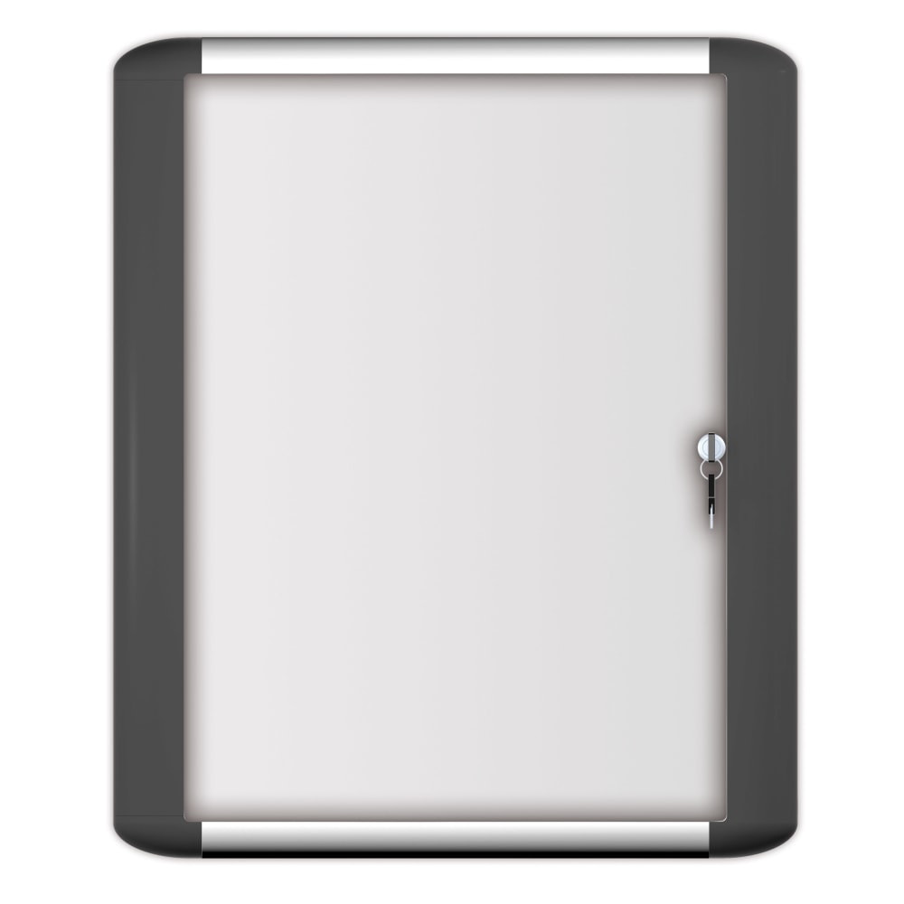 BI-SILQUE VISUAL COMM.PROD. MasterVision VT640209650  Platinum Pure Magnetic Dry-Erase Enclosed Whiteboard, Swinging Door, 36in x 48in, Aluminum Frame With Silver Finish