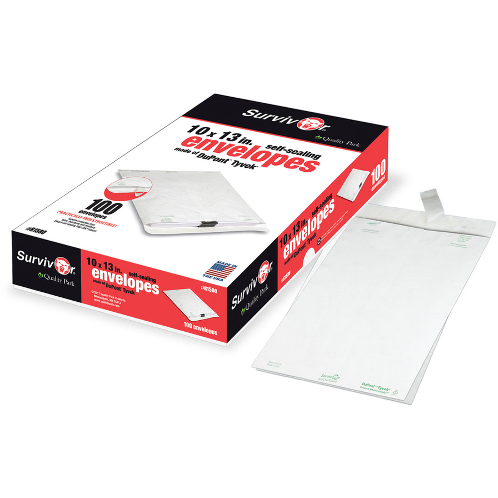 Quality Park Products Quality Park R1580 Survivor&reg; 10 x 13 DuPont Tyvek Catalog Mailer with Self-Sealing Closure