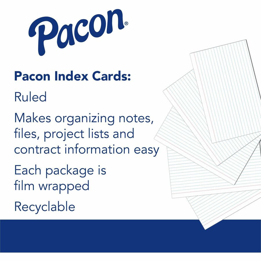 Dixon Ticonderoga Company Dixon 5137 Pacon Ruled Index Cards