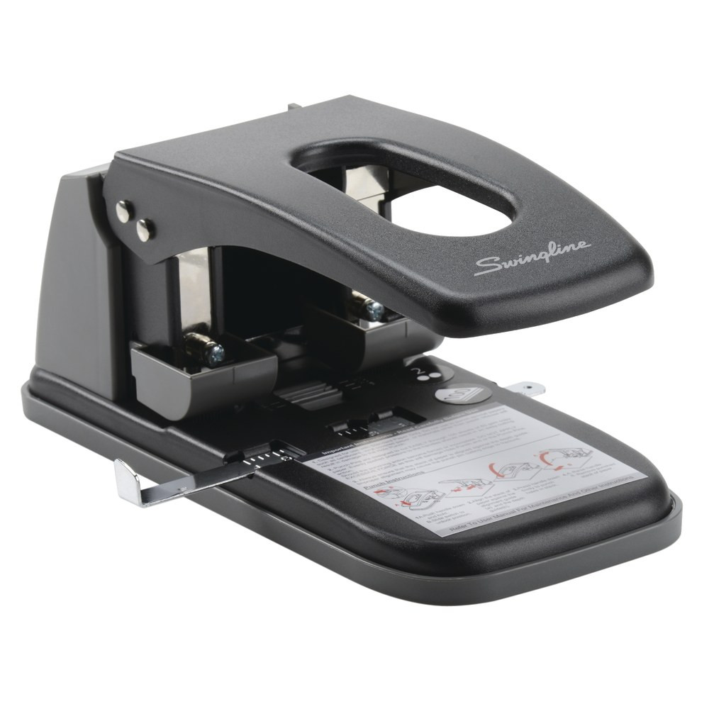 ACCO BRANDS USA, LLC Swingline A7074190  High Capacity 2-Hole Paper Punch, 100 Sheets, Black/Gray