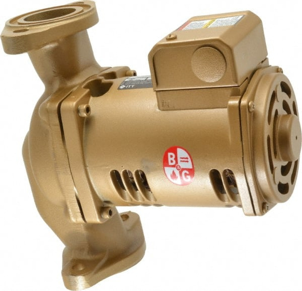 Bell & Gossett 1BL004LF 1/6 hp, 9-1/8" Long, 1 Phase, Bronze Housing, Noryl Impeller, Inline Circulator Pump