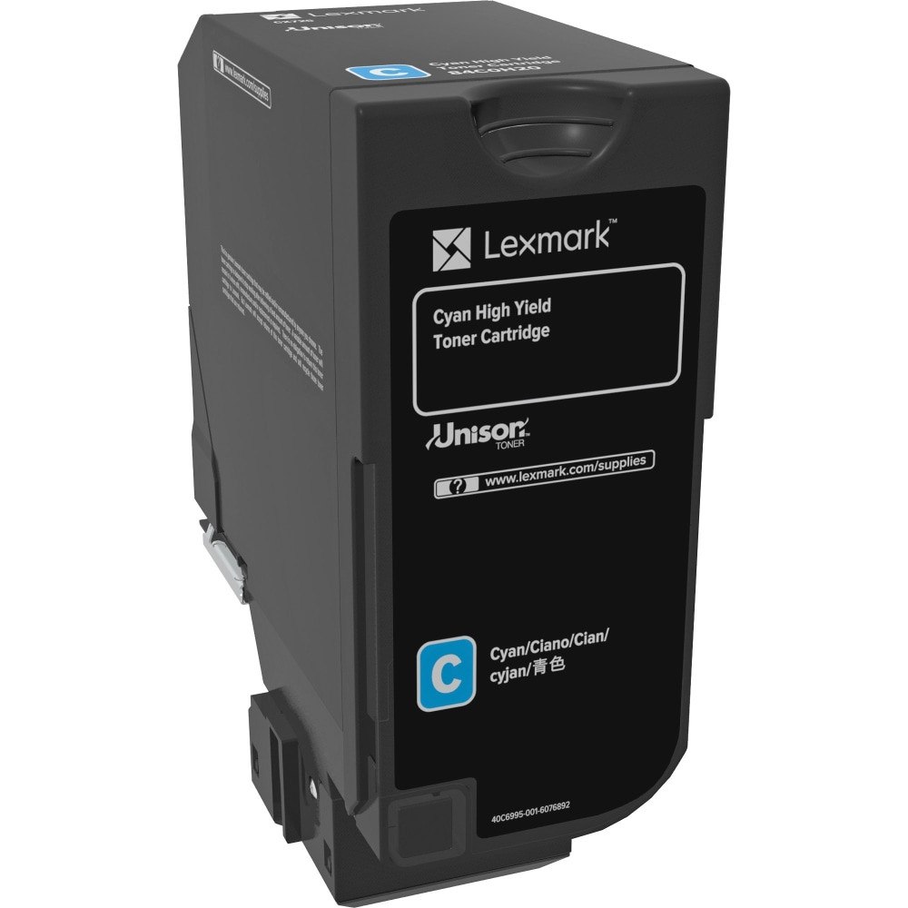 LEXMARK INTERNATIONAL, INC. Lexmark 84C0H20  Original Toner Cartridge - Laser - High Yield - 16000 Pages - Cyan