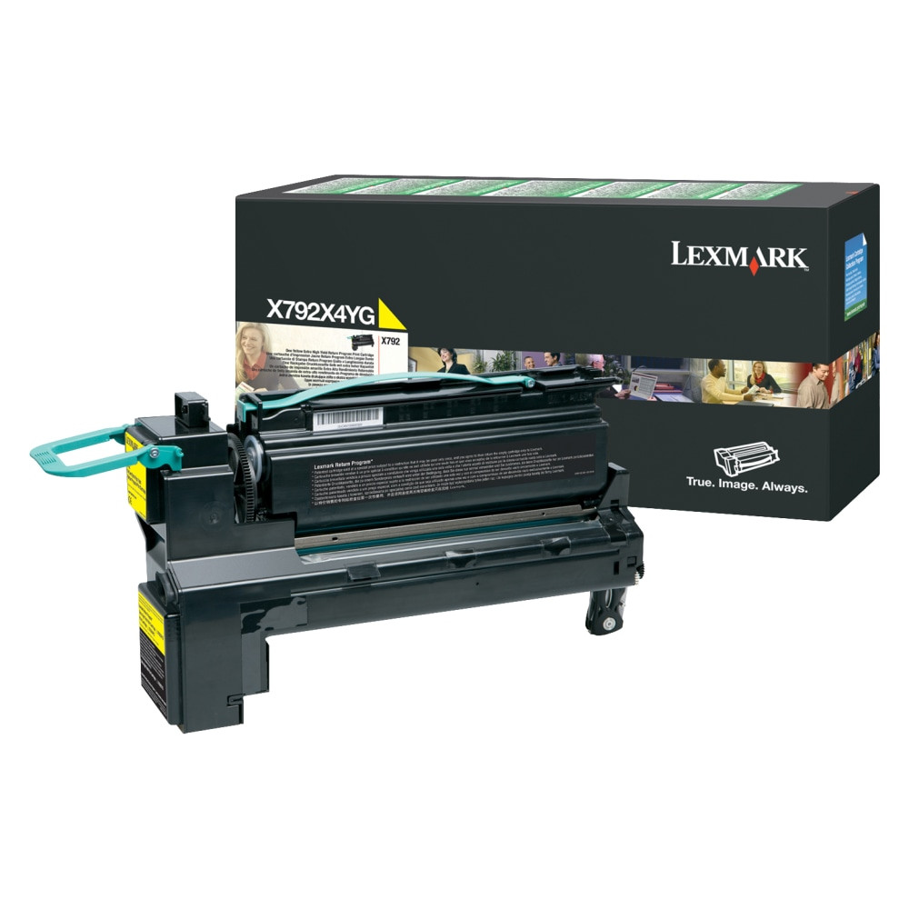 LEXMARK INTERNATIONAL, INC. X792X4YG Lexmark X792X4YG Yellow Extra-High Yield Return Program Toner Cartridge