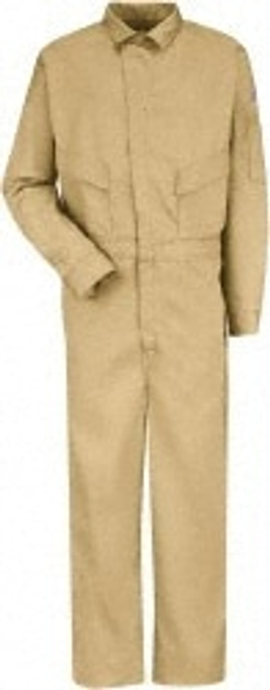 Bulwark CLD4KH RG 34 Coveralls: 9.1 cal/Sq cm, Size 34 Regular, Cotton & Nylon