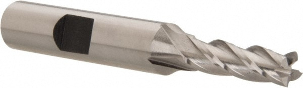 Hertel E299914113 Square End Mill: 1/4'' Dia, 7/8'' LOC, 3/8'' Shank Dia, 2-11/16'' OAL, 4 Flutes, Cobalt