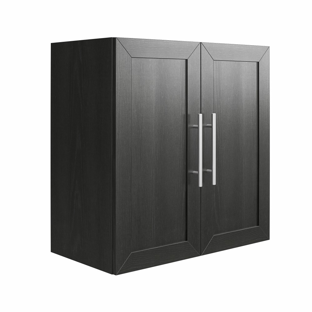 AMERIWOOD INDUSTRIES, INC. Ameriwood Home 2513335COM  Systembuild Evolution Camberly Framed 24inW Wall Cabinet, Black Oak