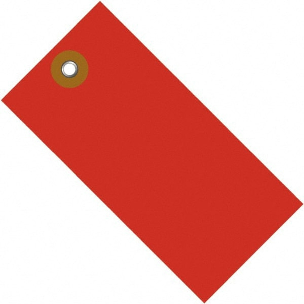 Dupont G14081D Blank Tag: 6-1/4'' High, Red, Polypropylene