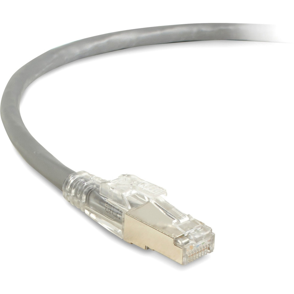 Black Box Corporation Black Box C6APC80S-GY-03 Black Box CAT6A 650-MHz Locking Snagless Patch Cable