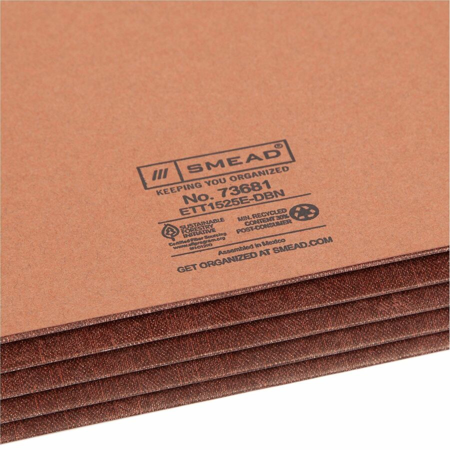 Smead Manufacturing Company Smead 73681 Smead Straight Tab Cut Letter Recycled File Pocket