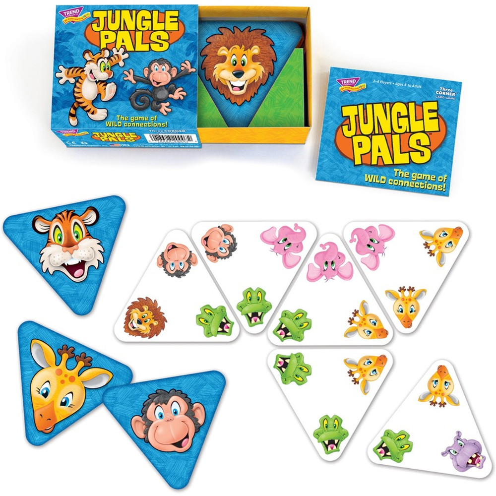 TREND Enterprises Inc. Trend T20007 Trend Jungle Pals Three Corner Card Game