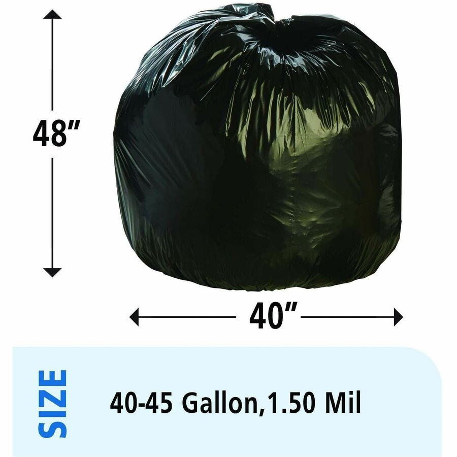 STOUT industrial and commercial grade Products Stout T4048B15 Stout Recycled Content Trash Bags