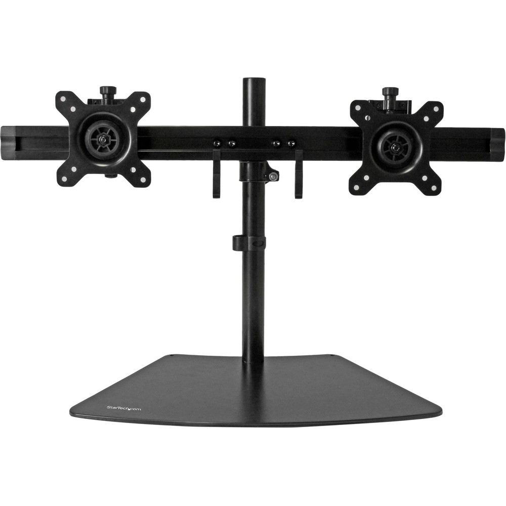 StarTech.com ARMBARDUO StarTech.com Dual Monitor Stand, Horizontal, For up to 24" (17.6lb/8kg) VESA Monitors, Black, Adjustable Monitor Stand, Steel & Aluminum