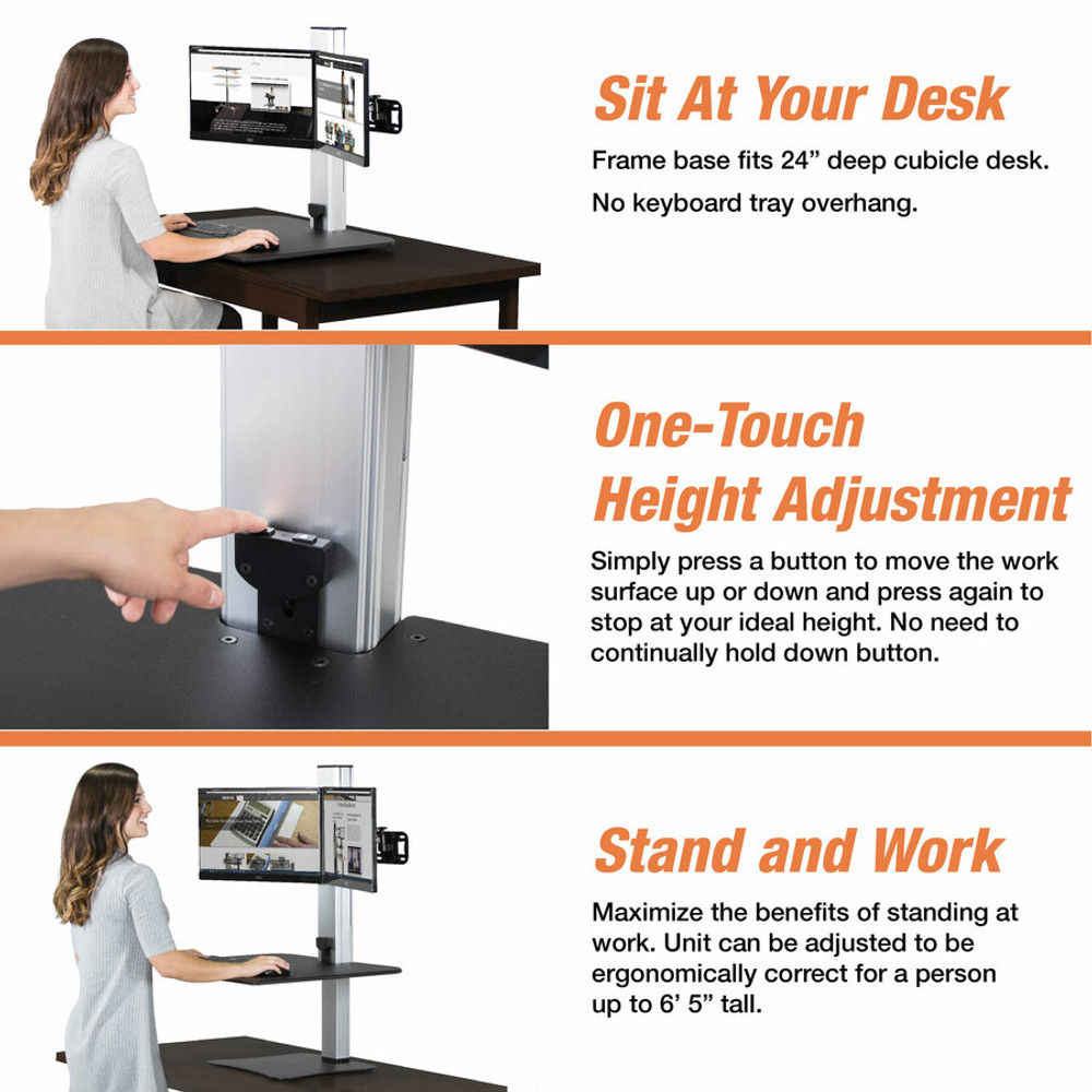 Victor Technology, LLC Victor DC450 Victor High Rise Electric Dual Monitor Standing Desk Workstation