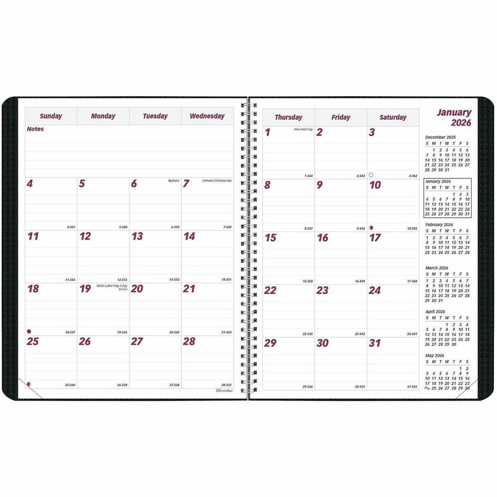 Dominion Blueline, Inc Brownline CB1200VBLK Brownline Monthly Planner