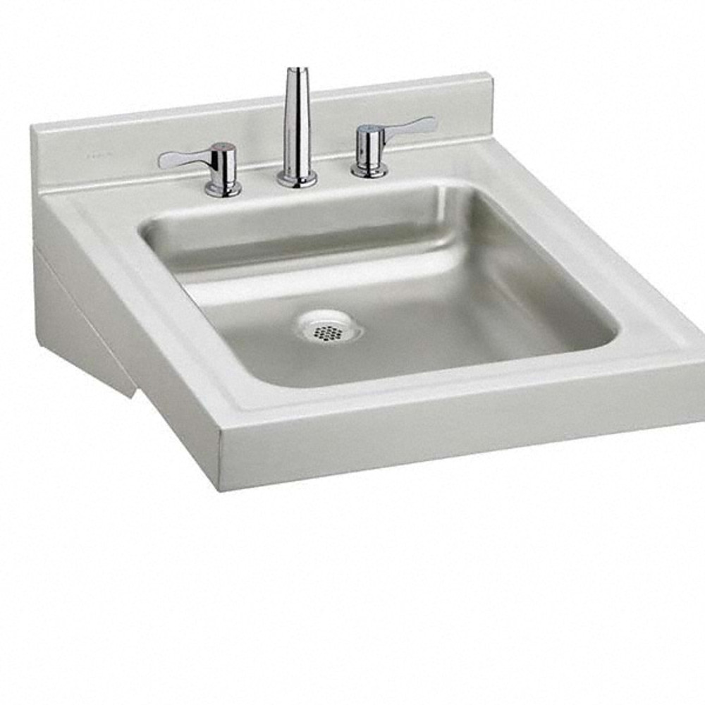 ELKAY. WCL1923OSDC Lavatory Sink: Wall-Hung Mount, 304 Stainless Steel