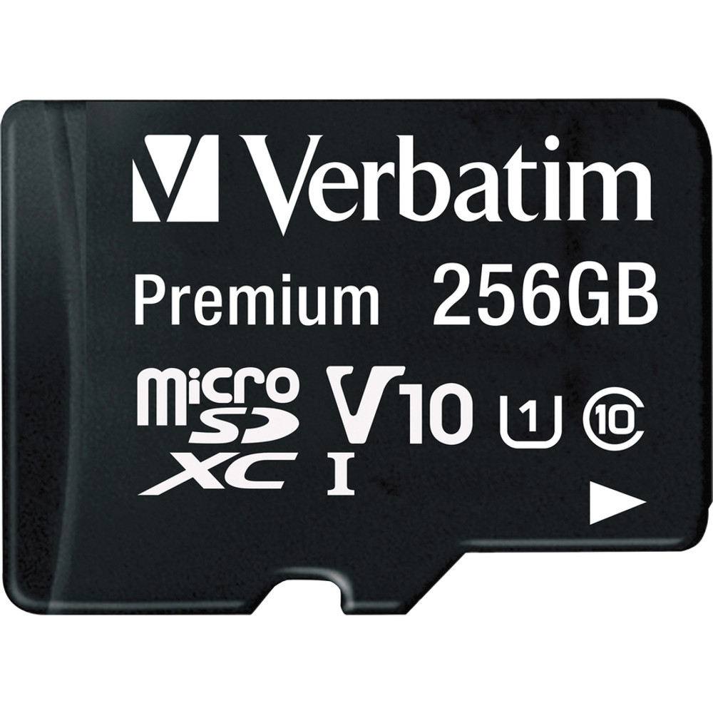 Verbatim America, LLC Verbatim 70364 Verbatim Premium 256 GB Class 10/UHS-I (U1) microSDXC - 1 Pack