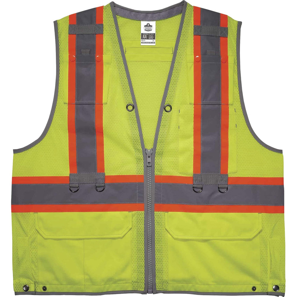 Tenacious Holdings, Inc GloWear 24173 GloWear 8231TV Hi-Vis Tool Tethering Safety Vest - Type R Class 2