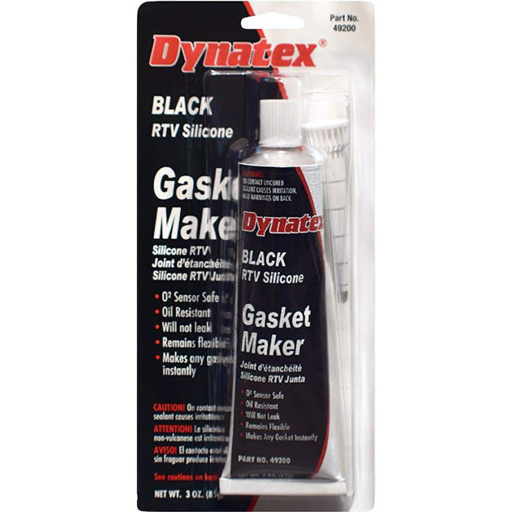 Dynatex 143364 Caulk & Sealants; Chemical Type: RTV Silicone ; Container Size: 85g ; Container Type: Tube ; Color: Black ; Application: Automotive ; Full Cure Time: 24h