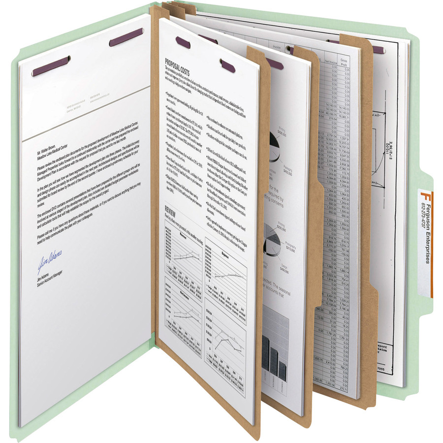 Smead Manufacturing Company Smead 14091 Smead SafeSHIELD 3-Divider Classification Folders