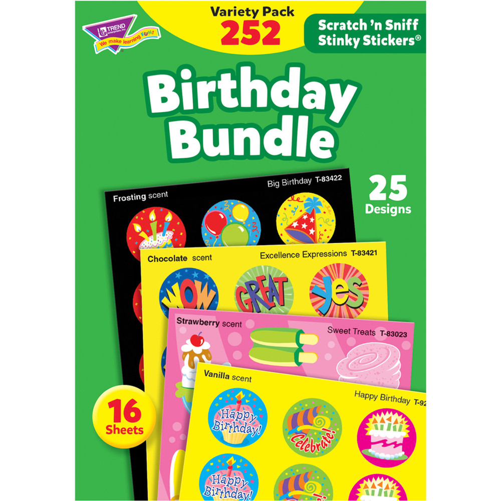 TREND Enterprises Inc. Trend T83918 Trend Birthday Scratch 'n Sniff Stinky Stickers