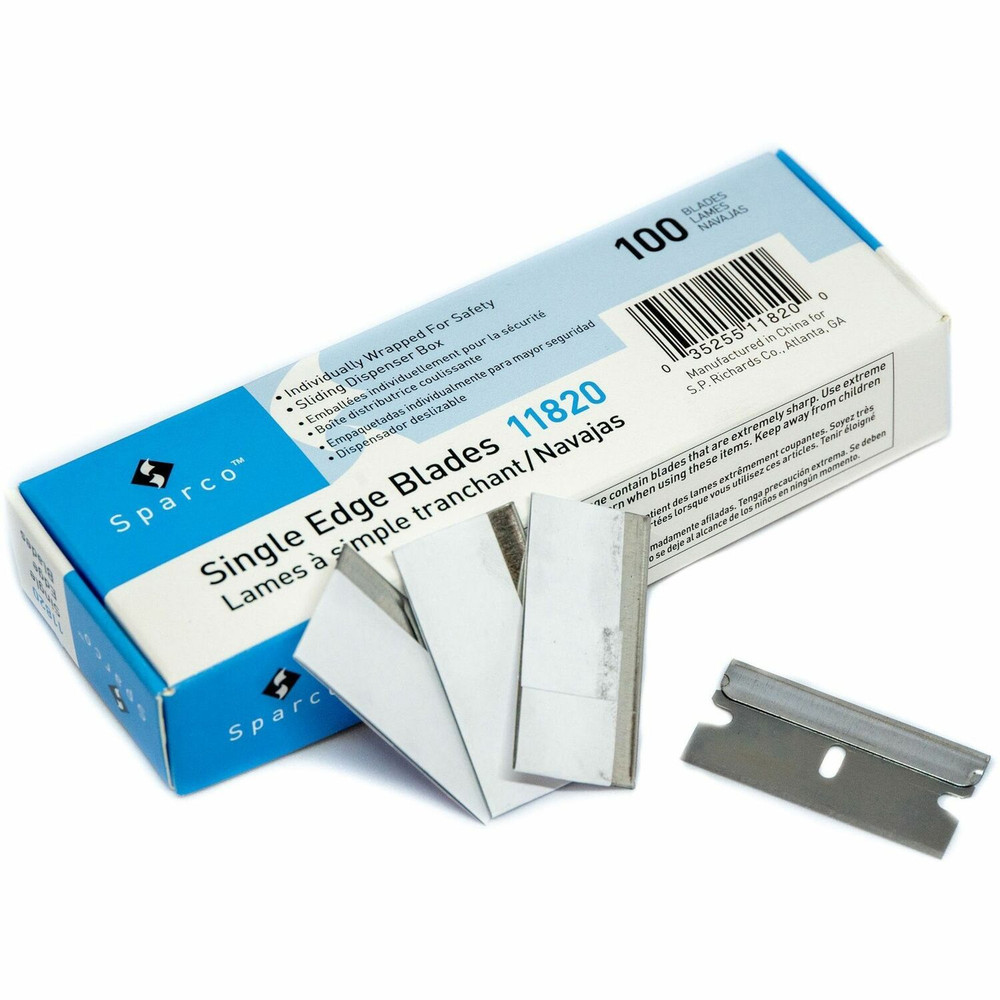 Sparco Products Sparco 11820 Sparco Individually Wrapped Single Edge Blades