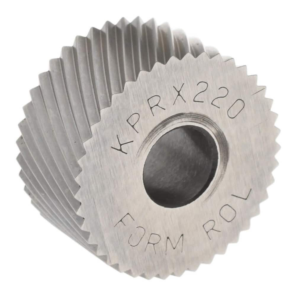 MSC KPRX220 Standard Knurl Wheel: 3/4" Dia, 90 ° Tooth Angle, 20 TPI, Diagonal, Cobalt