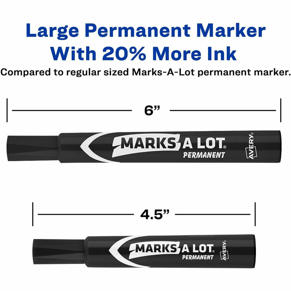 Avery Avery&reg; 24800 Avery&reg; Marks A Lot Permanent Markers - Large Desk-Style Size