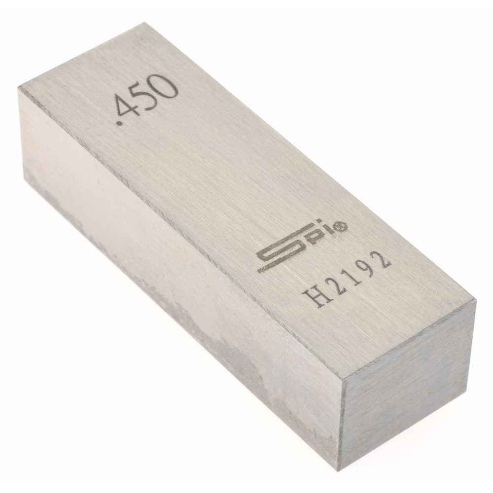 SPI 15-075-5 Rectangle Steel Gage Block: 0.45", Grade AS-1