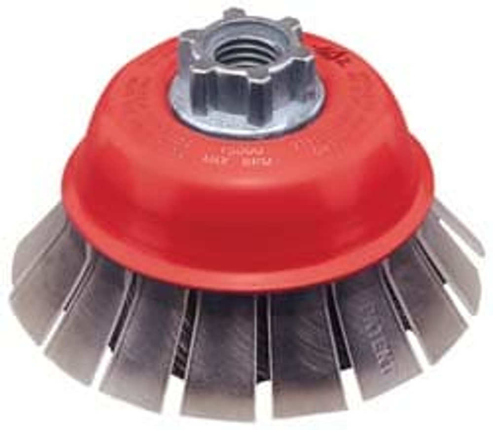 JAZ USA 72960 Cup Brush: 2-3/4" Dia, 0.015" Wire Dia, Steel, Knotted