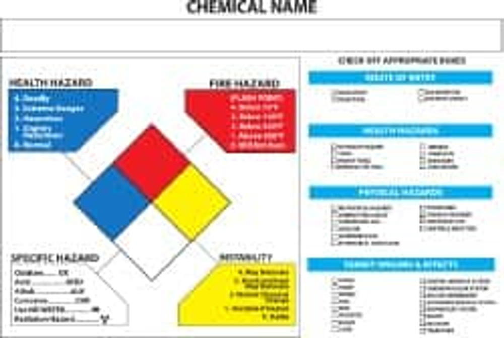 AccuformNMC NFP21P Sign: Rectangle, "Chemical Name"